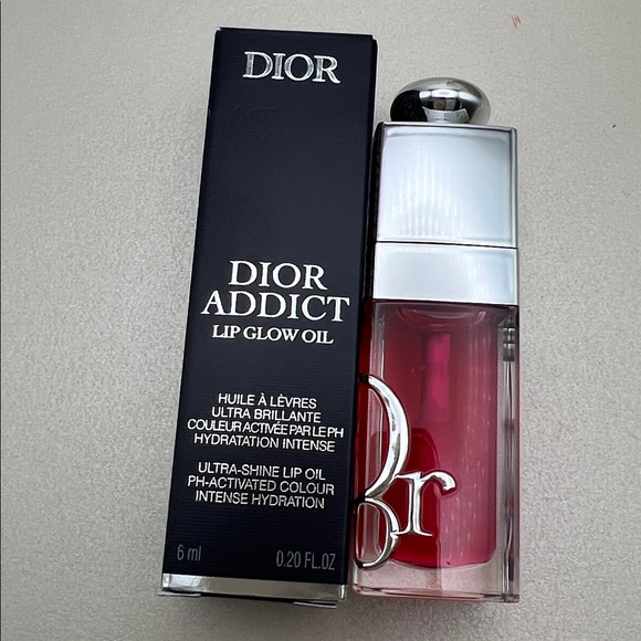 'Dior Addict Lip Glow Oil Reacts With PH Lip, Shine -015 Cherry - Juicy  NWOT - Picture 6 of 9